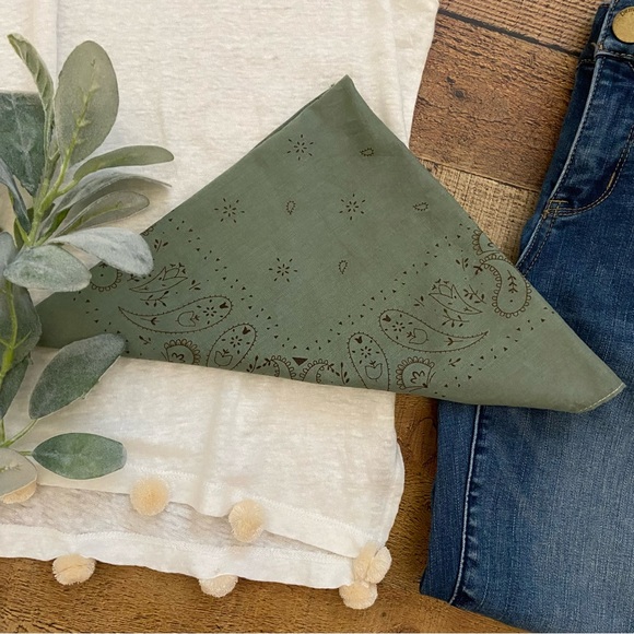 Summer Camo Collection Hand Dyed, Sun Bleached Cotton Bandanas (Set of 3) - Picture 3 of 8